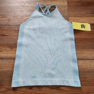 All in Motion Tank Top Girls XS Blue Strappy Performance NEW